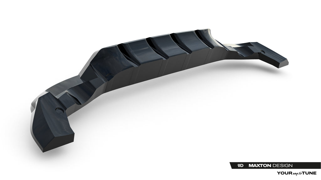 Maxton Design Street+ Mittlerer Diffusor RACE passend für Mercedes-AMG GLA 35 H247 Facelift schwarz Hochglanz