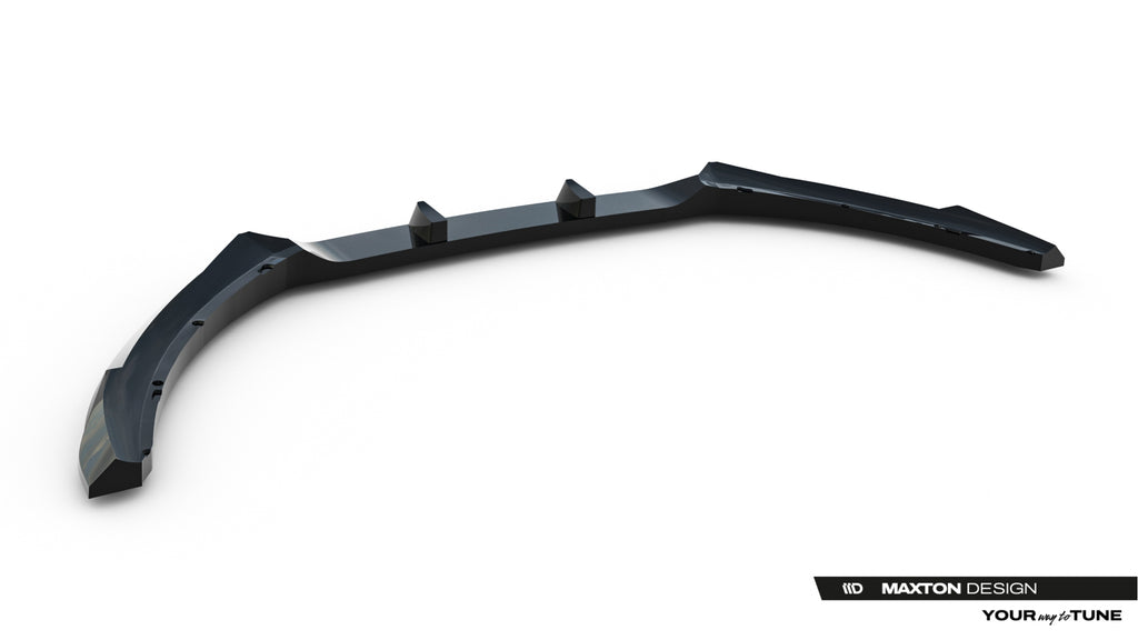 Maxton Design Street+ Spoilerlippe Front Ansatz passend für Ford S-Max ST-Line Mk2 Facelift schwarz Hochglanz