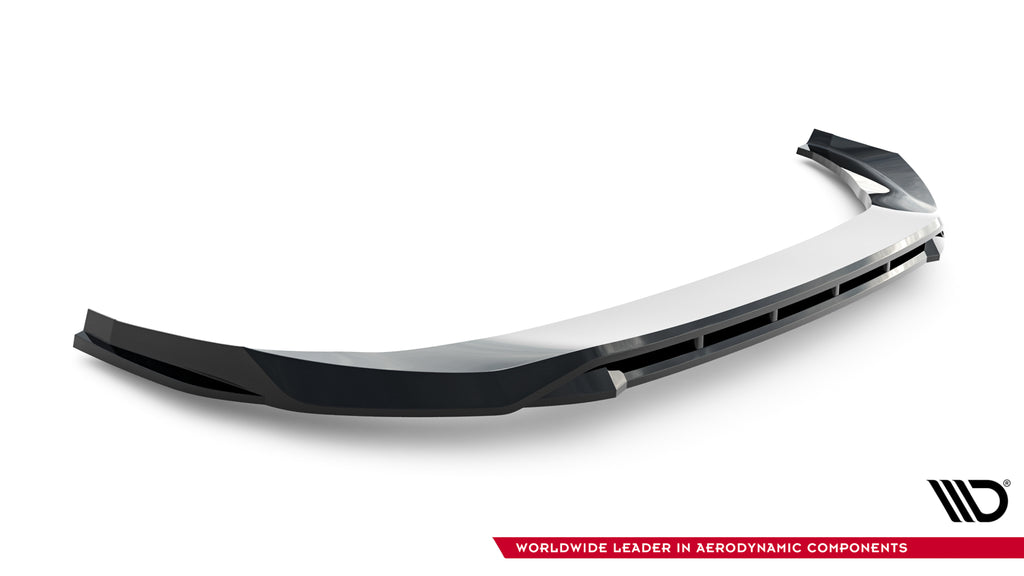 Maxton Design Street+ Spoilerlippe Front Ansatz V.1 passend für Audi A5 S-Line / S5 Limousine / Avant B10 schwarz Hochglanz