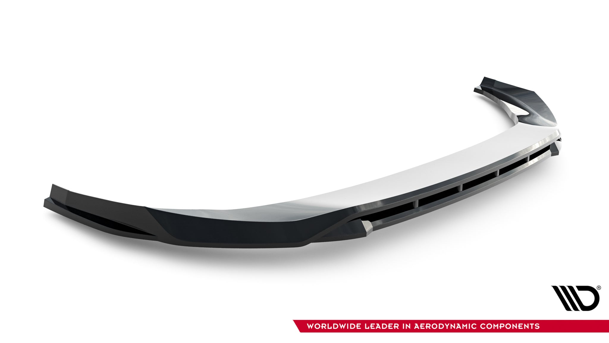 Maxton Design Street+ Spoilerlippe Front Ansatz V.1 passend für Audi A5 S-Line / S5 Limousine / Avant B10 schwarz Hochglanz