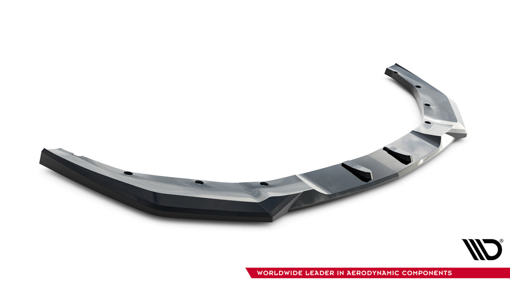 Maxton Design Street+ Spoilerlippe Front Ansatz V.2 passend für Ford Mustang Dark Horse Mk7 schwarz Hochglanz