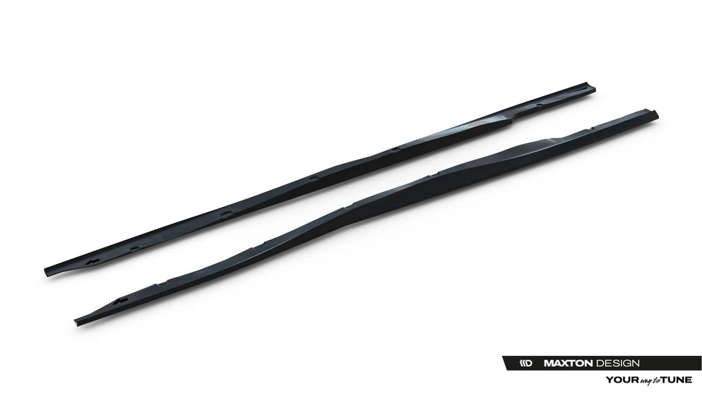 Maxton Design Street+ Seitenschweller Leisten passend für BMW M3 / 3 M-Paket Coupe / Cabrio E36 schwarz Hochglanz