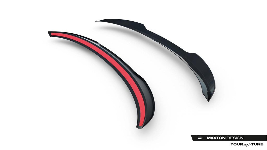 Maxton Design Spoiler CAP passend für Audi Q6 e-tron Standard / S-Line / SQ6 e-tron SUV Mk1 schwarz Hochglanz