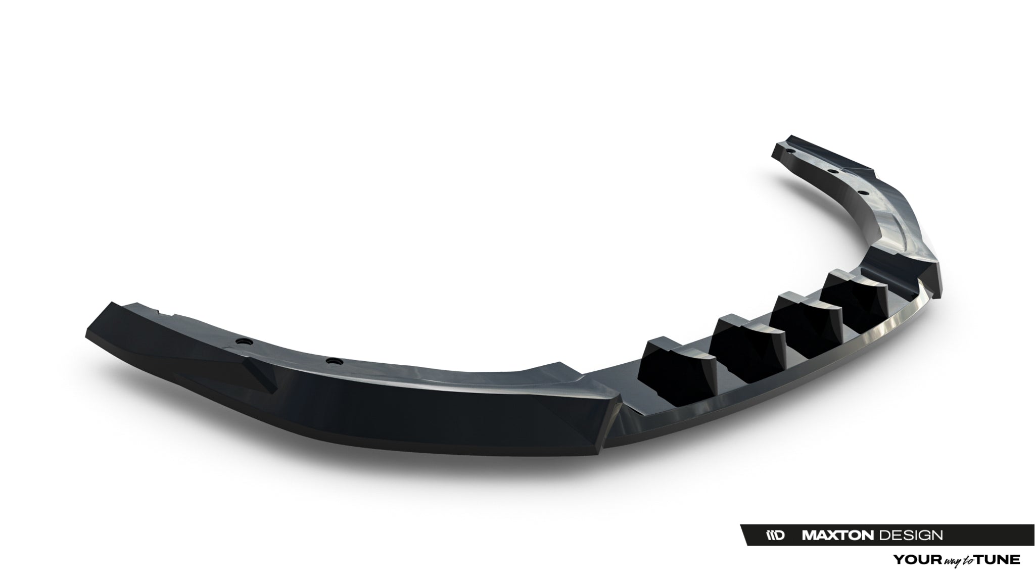Maxton Design Street+ Spoilerlippe Front Ansatz V.2 passend für MG 3 Mk1 schwarz Hochglanz