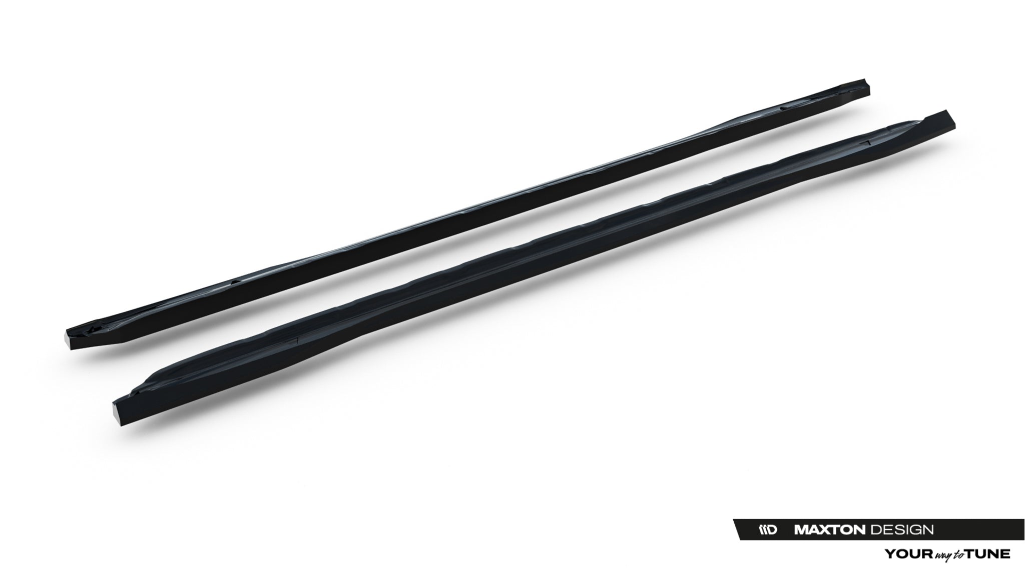 Maxton Design Street+ Seitenschweller Leisten passend für V.1 passend für Audi A6 S-Line C9 schwarz Hochglanz