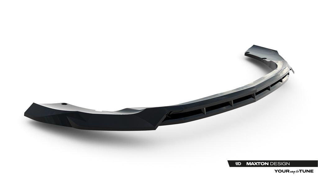 Maxton Design Street+ Spoilerlippe Front Ansatz V.1 passend für Mercedes-AMG GLA 35 H247 Facelift schwarz Hochglanz