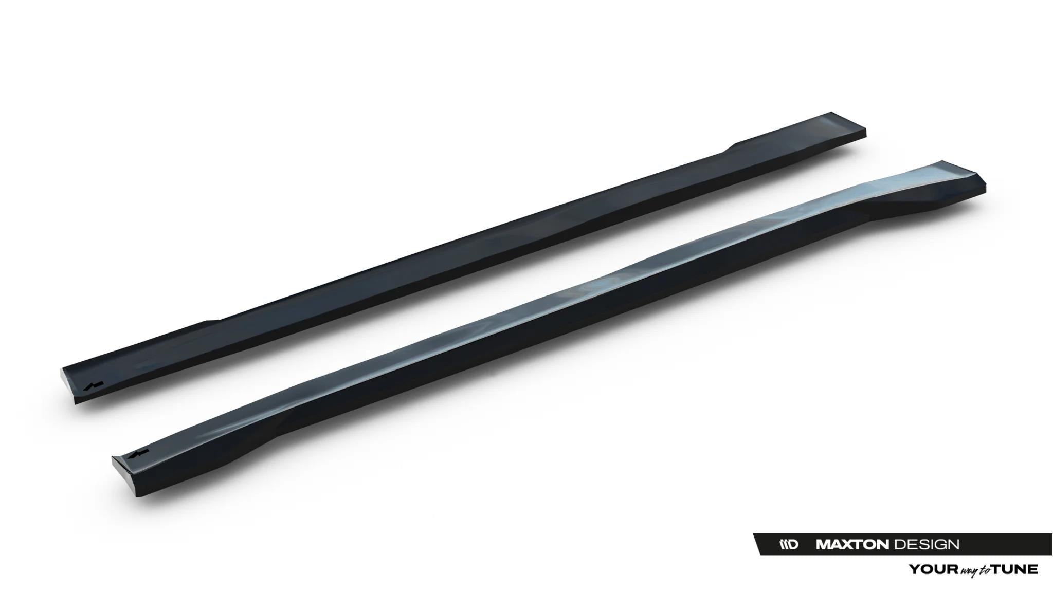 Maxton Design Street+ Seitenschweller Leisten passend für Jeep Grand Cherokee L Mk5 schwarz Hochglanz