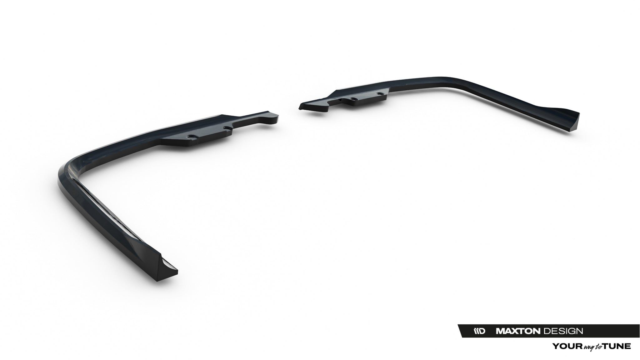 Maxton Design Heck Ansatz Flaps Diffusor passend für VW Transporter T7 schwarz Hochglanz