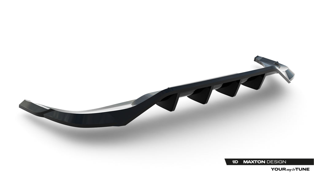 Maxton Design Street+ Mittlerer Diffusor RACE passend für VW Tiguan R-Line Mk3 schwarz Hochglanz