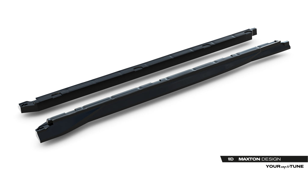 Maxton Design Street+ Seitenschweller Leisten passend für VW Tiguan R-Line Mk3 schwarz Hochglanz
