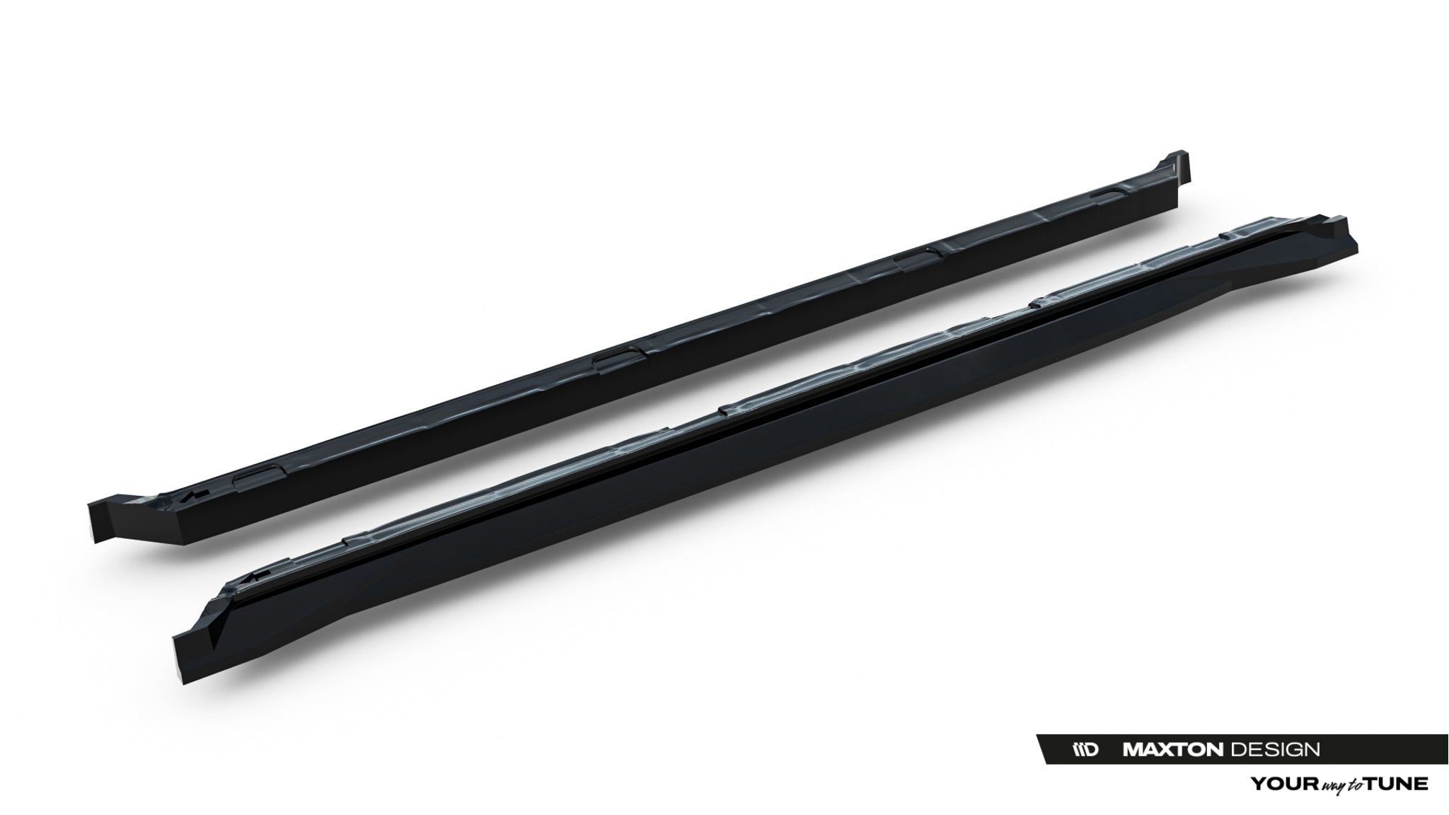 Maxton Design Street+ Seitenschweller Leisten passend für Skoda Kodiaq RS Mk2 schwarz Hochglanz