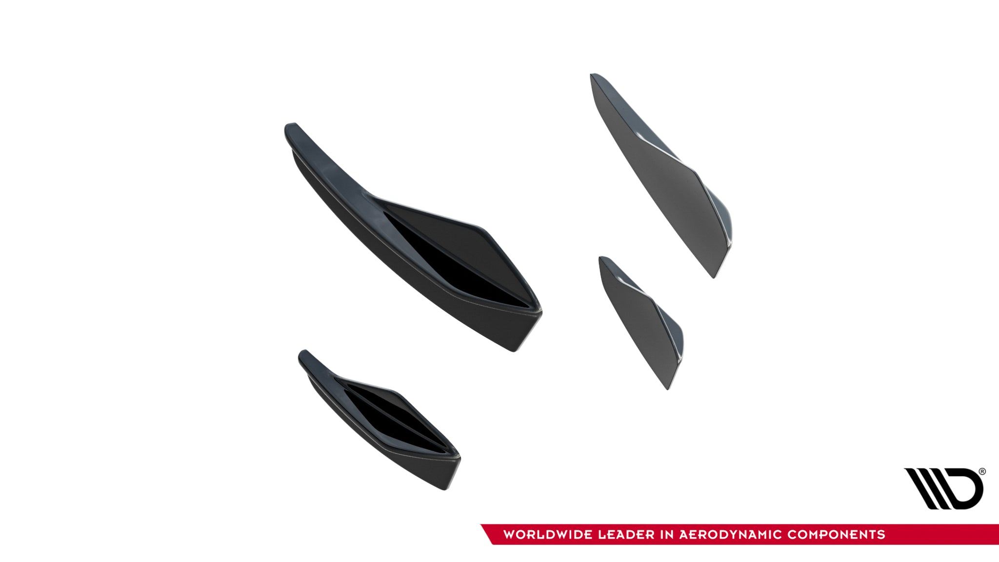 Maxton Design Stoßstangen Flaps Wings vorne Canards passend für Audi A5 S-Line / S5 Limousine / Avant B10