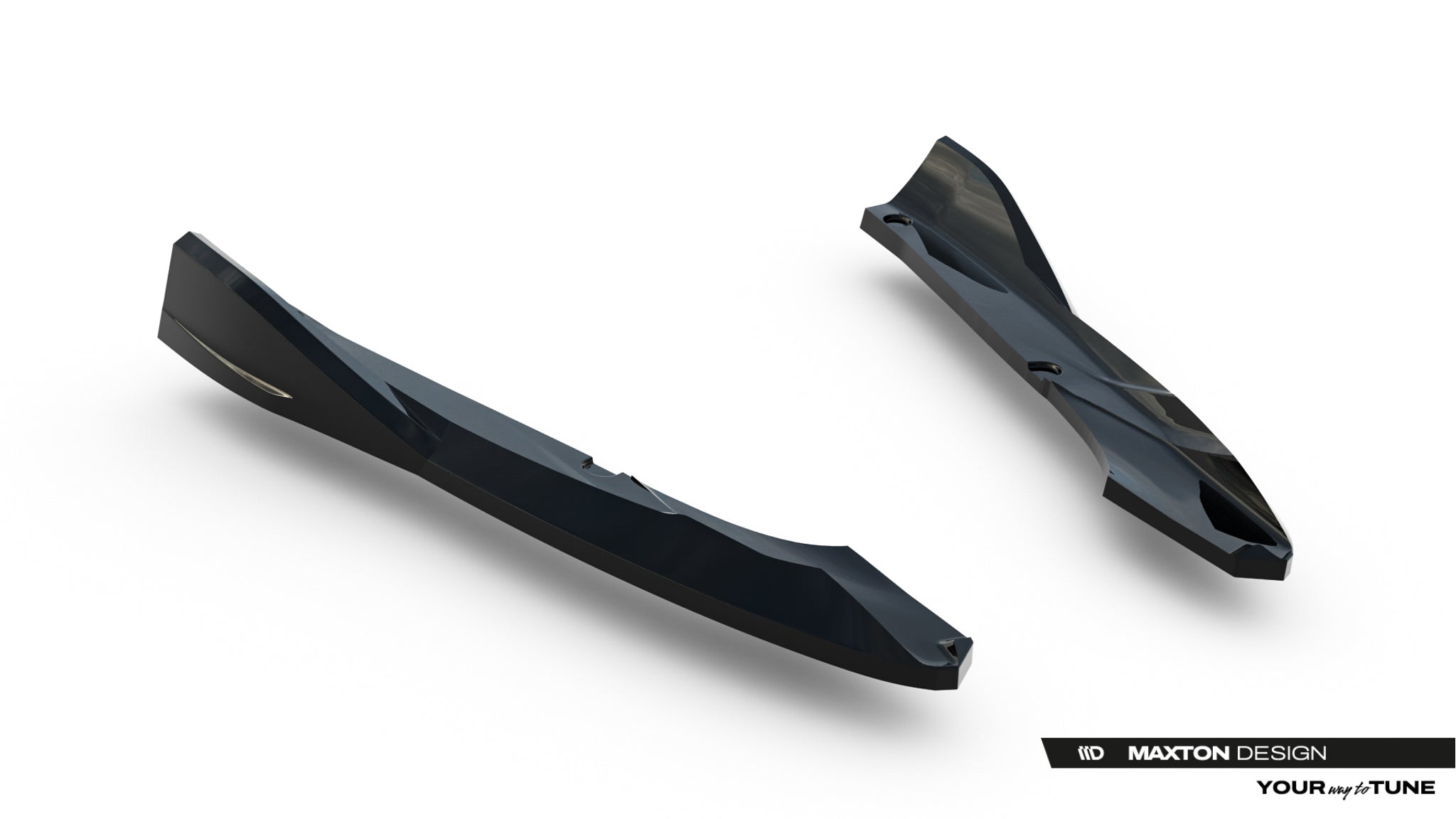 Maxton Design Heck Ansatz Flaps Diffusor V.6 passend für Cupra Leon ST Mk1 Facelift schwarz Hochglanz