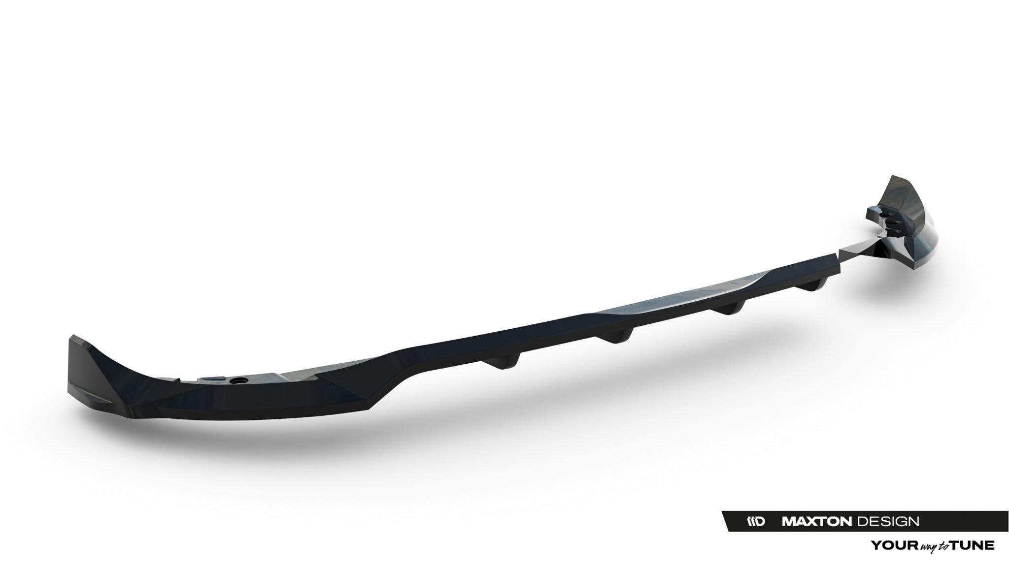 Maxton Design Street+ Mittlerer Diffusor RACE passend für Opel Corsa F Facelift (Mk6 Facelift) schwarz Hochglanz