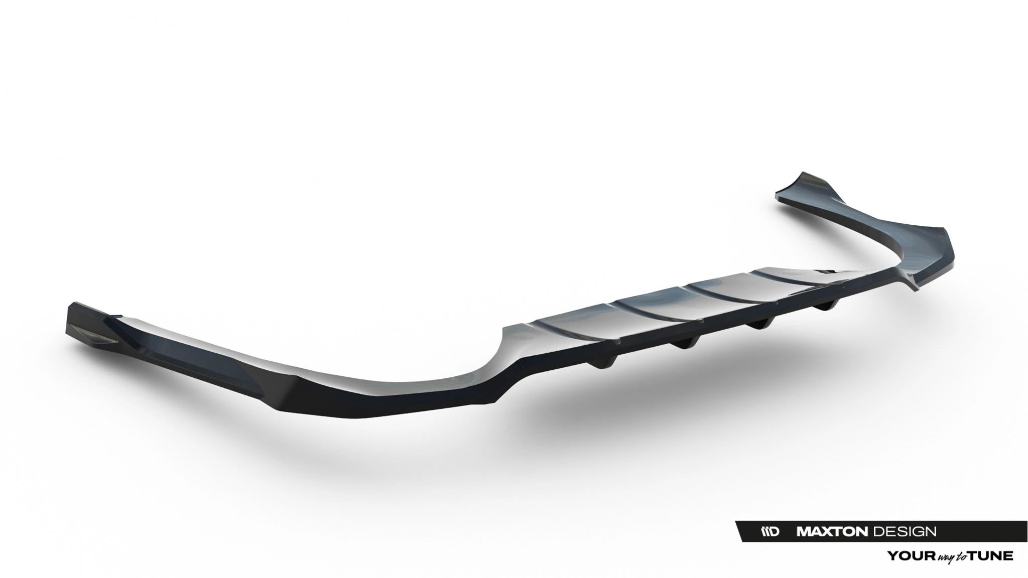 Maxton Design Street+ Mittlerer Diffusor RACE passend für Mercedes-AMG E53 Limousine / Kombi W214 schwarz Hochglanz