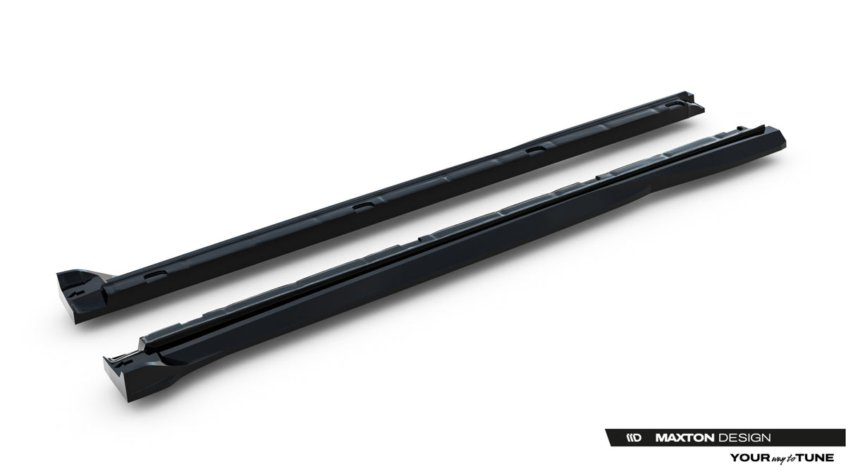 Maxton Design Seitenschweller für Volkswagen Tayron Mk1 [2024-] | Schwarz Hochglanz | ABS-Kunststoff