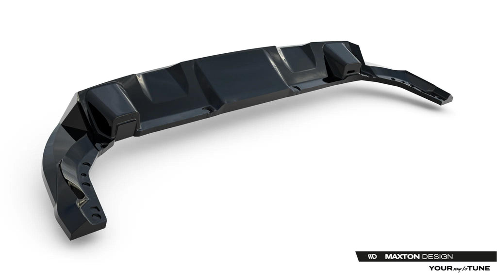 Maxton Design Street+ Mittlerer Diffusor Race Passend für Dacia Duster Mk3 Schwarz Hochglanz