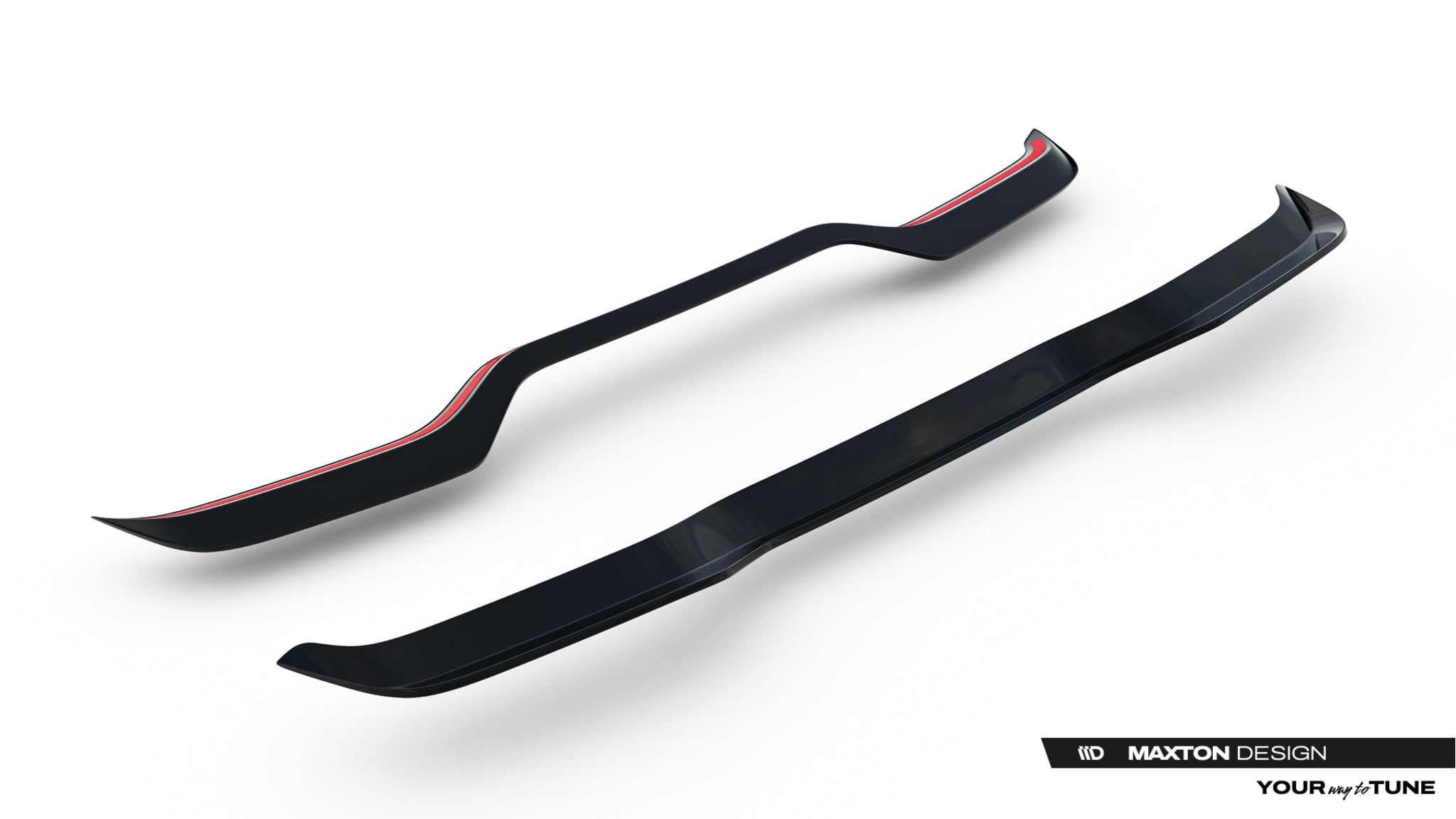 Maxton Design Spoiler CAP passend für Toyota C-HR Mk2 schwarz Hochglanz