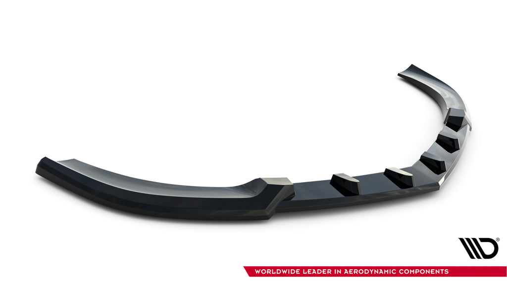 Maxton Design Street+ Spoilerlippe Front Ansatz V.1 passend für Mercedes-Benz SL 63 AMG R231 schwarz Hochglanz