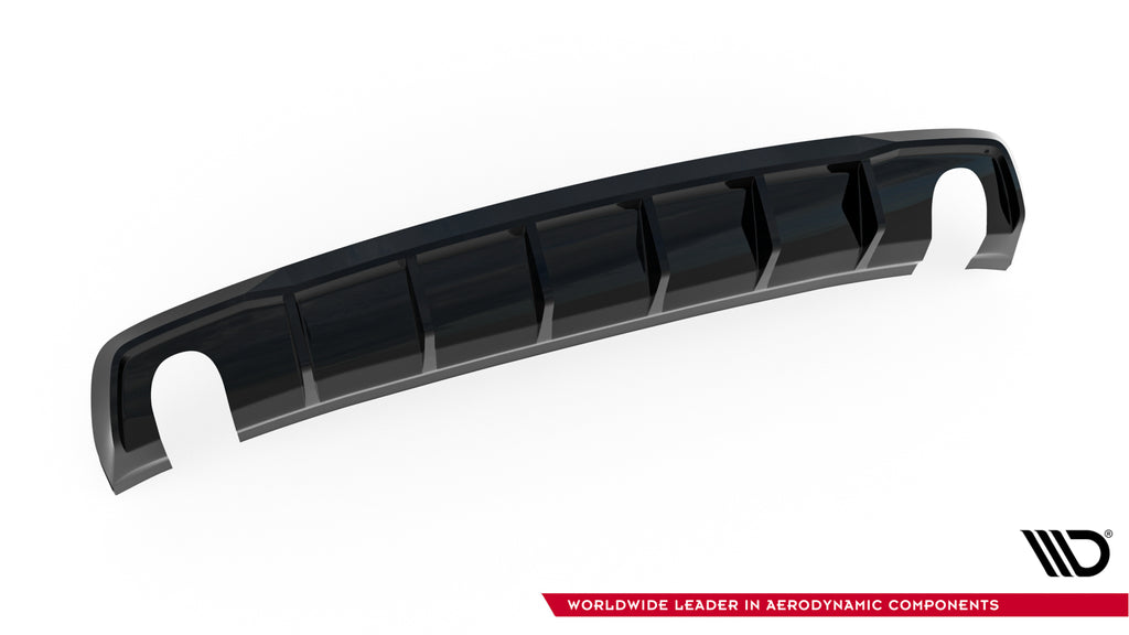 Maxton Design Diffusor Heck Ansatz passend für Audi A3 Limousine 8V (Einzelauspuff li. re.)