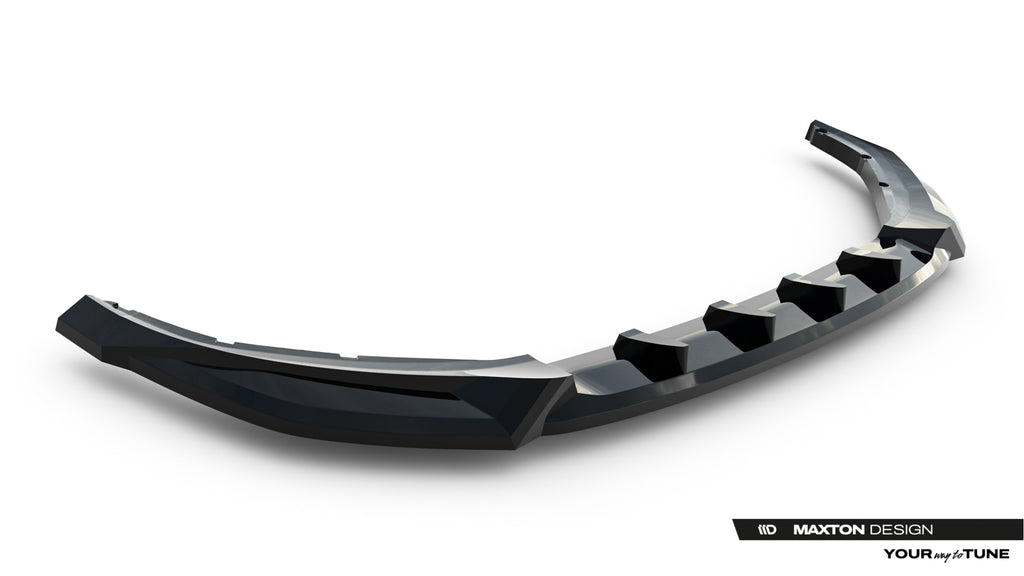 Maxton Design Street+ Spoilerlippe Front Ansatz V.1 passend für Skoda Kodiaq Sportline Mk2 schwarz Hochglanz