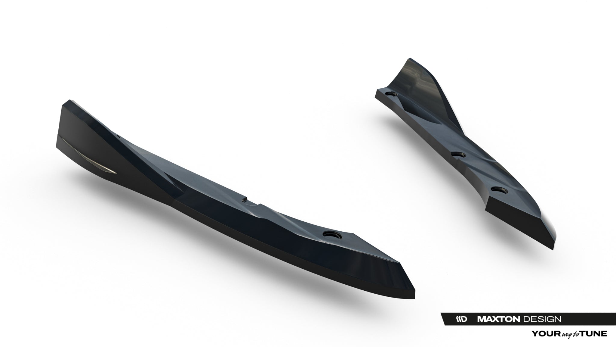 Maxton Design Heck Ansatz Flaps Diffusor V.3 passend für Cupra Leon ST Mk1 Facelift schwarz Hochglanz
