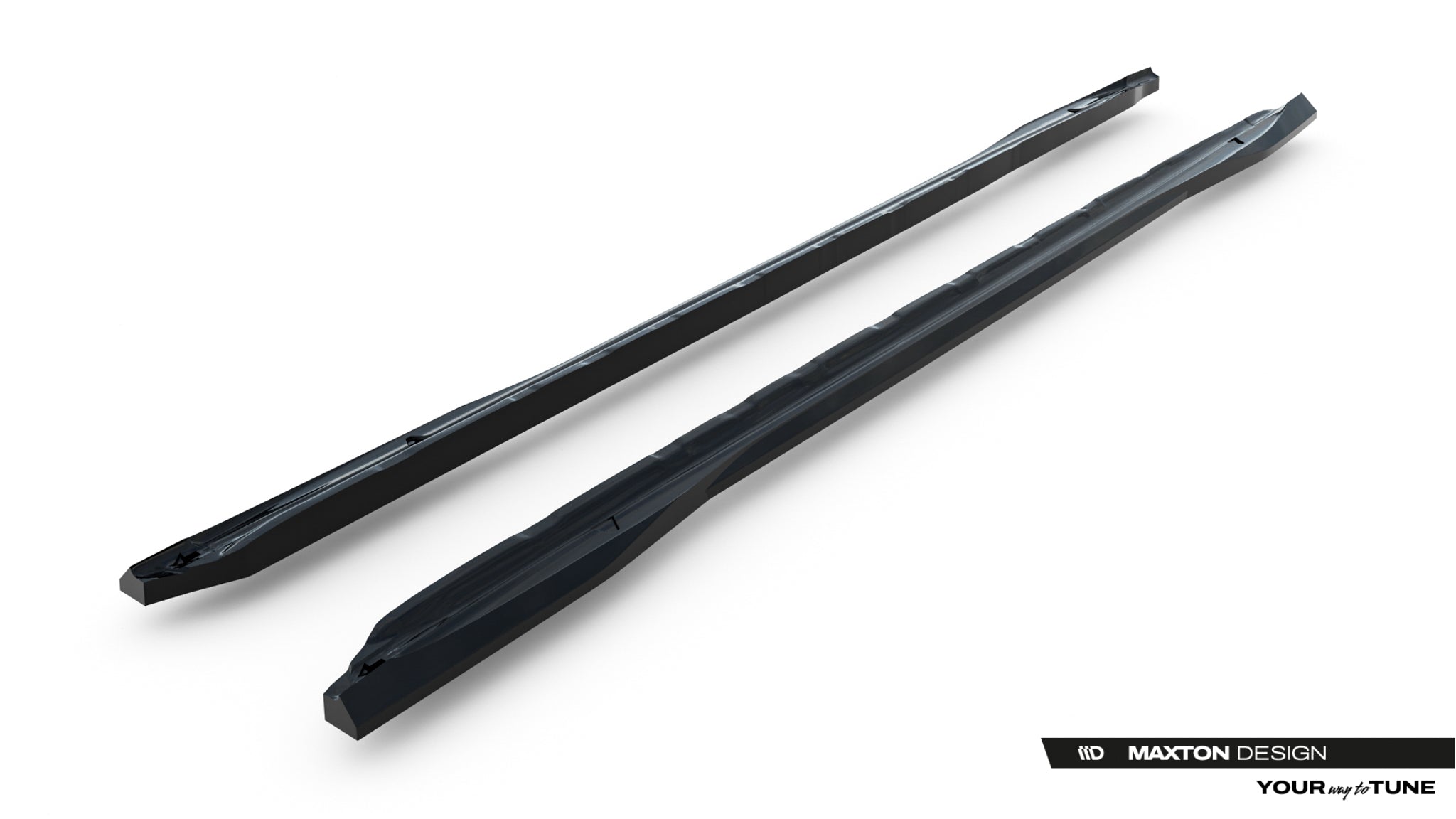 Maxton Design Street+ Seitenschweller Leisten passend für V.1 passend für Audi A6 S-Line C9 schwarz Hochglanz