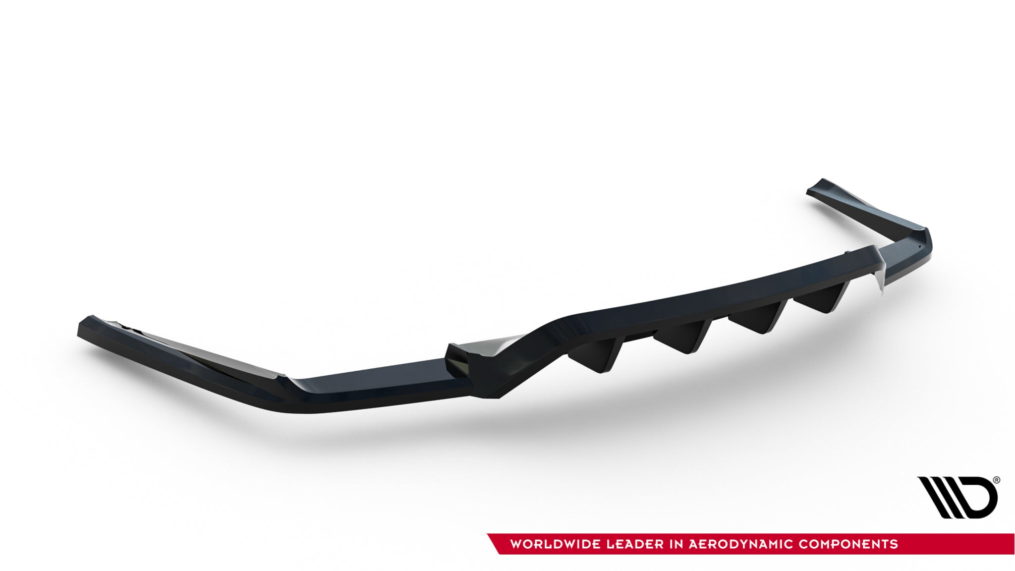 Maxton Design Street+ Mittlerer Diffusor RACE passend für Maserati Ghibli Modena Mk3 Facelift schwarz Hochglanz