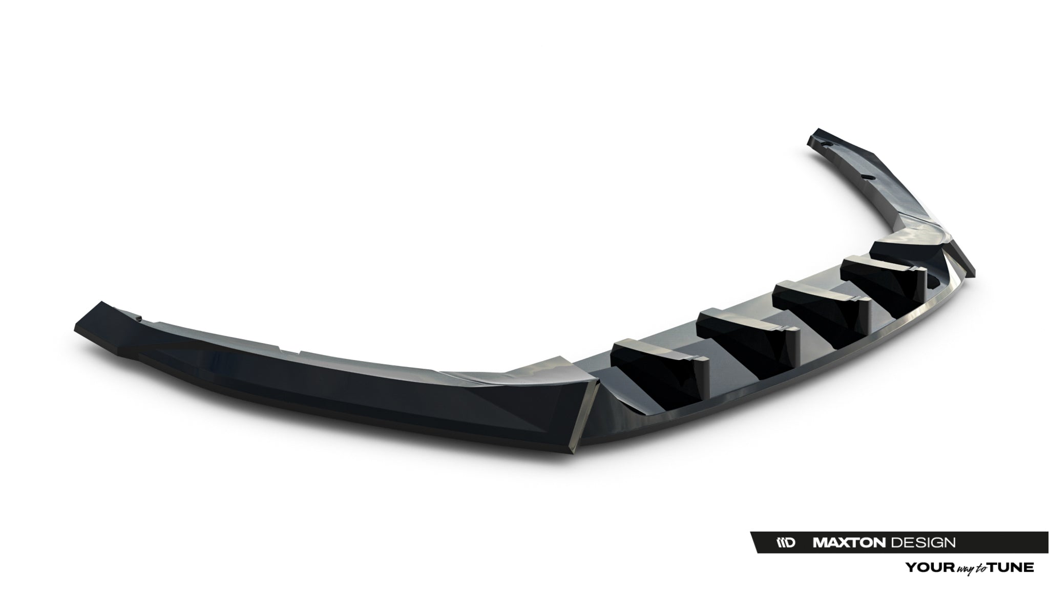 Maxton Design Street+ Spoilerlippe Front Ansatz passend für Skoda Octavia Liftback / Combi Mk4 Facelift schwarz Hochglanz