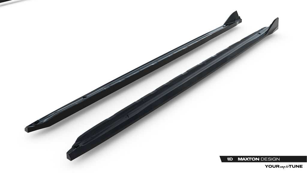 Maxton Design Street+ Seitenschweller Leisten V.2 passend für Audi A6 S-Line C9 schwarz Hochglanz