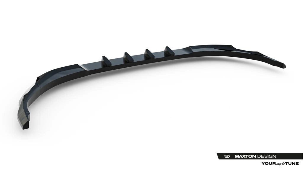Maxton Design Street+ Spoilerlippe Front Ansatz Passend für Skoda Elroq RS Mk1 Schwarz Hochglanz