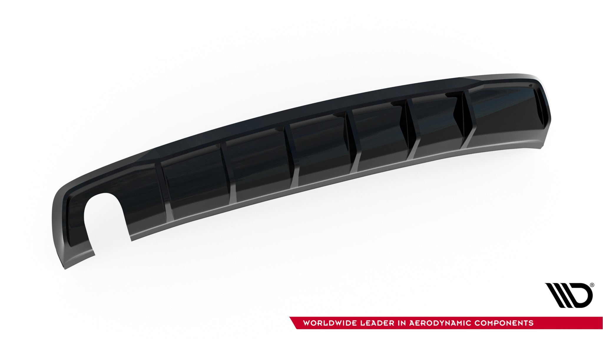Maxton Design Diffusor Heck Ansatz passend für Audi A3 Limousine 8V (Ausführung mit einseitigem Doppelauspuffendrohr)