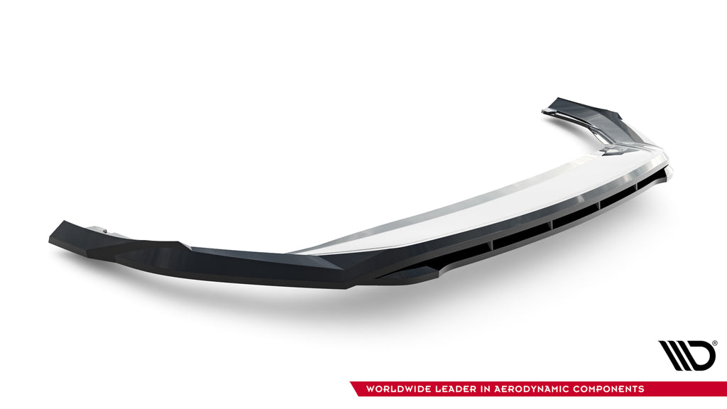 Maxton Design Street+ Spoilerlippe Front Ansatz V.1 passend für Skoda Superb Mk4 schwarz Hochglanz