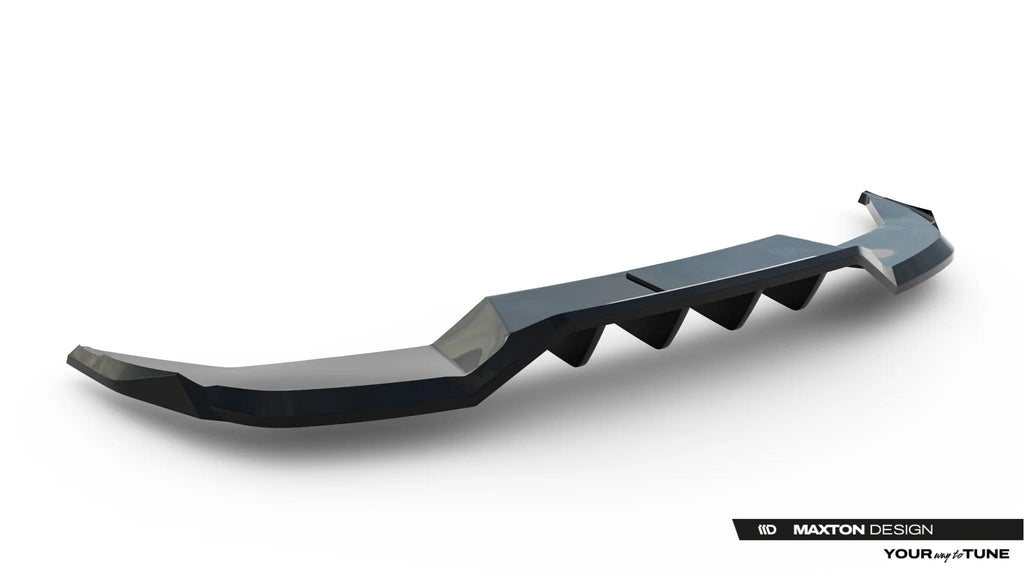 Maxton Design Street+ Mittlerer Diffusor Race Passend für Skoda Elroq RS Mk1 Schwarz Hochglanz