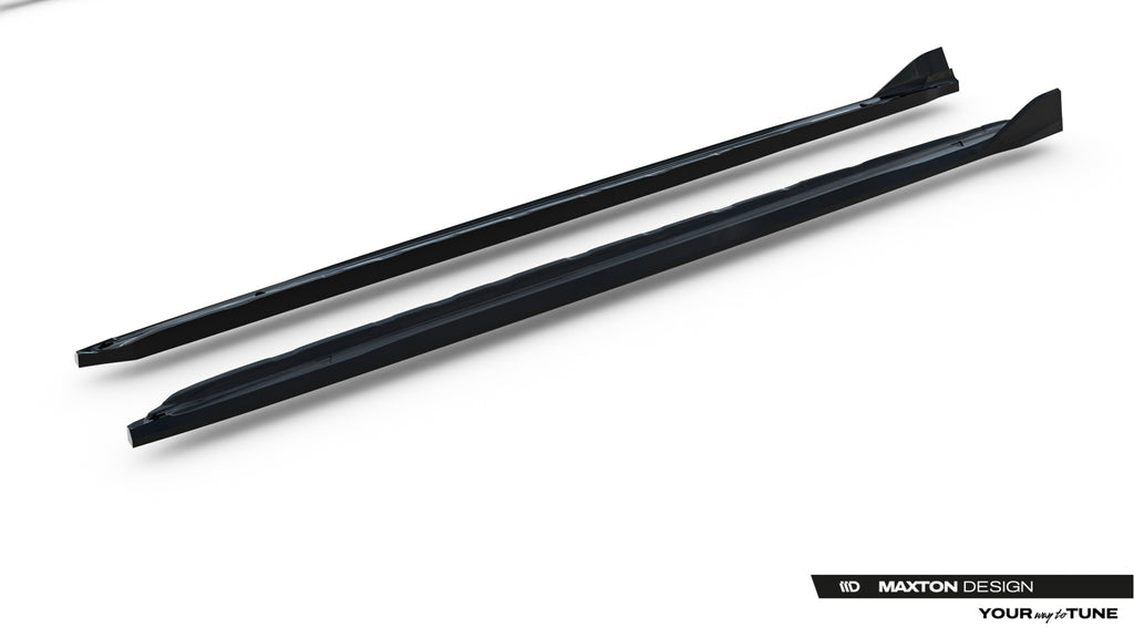 Maxton Design Street+ Seitenschweller Leisten V.2 passend für Audi A6 S-Line C9 schwarz Hochglanz