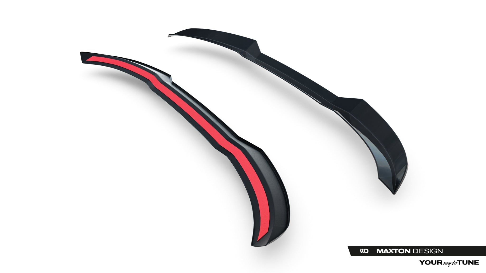 Maxton Design Spoiler CAP passend für VW Tiguan R-Line Mk3 schwarz Hochglanz