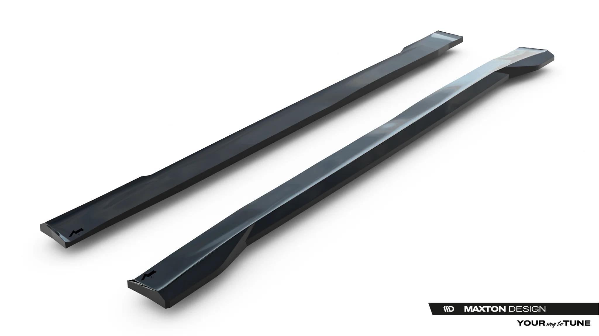 Maxton Design Street+ Seitenschweller Leisten passend für Jeep Grand Cherokee L Mk5 schwarz Hochglanz
