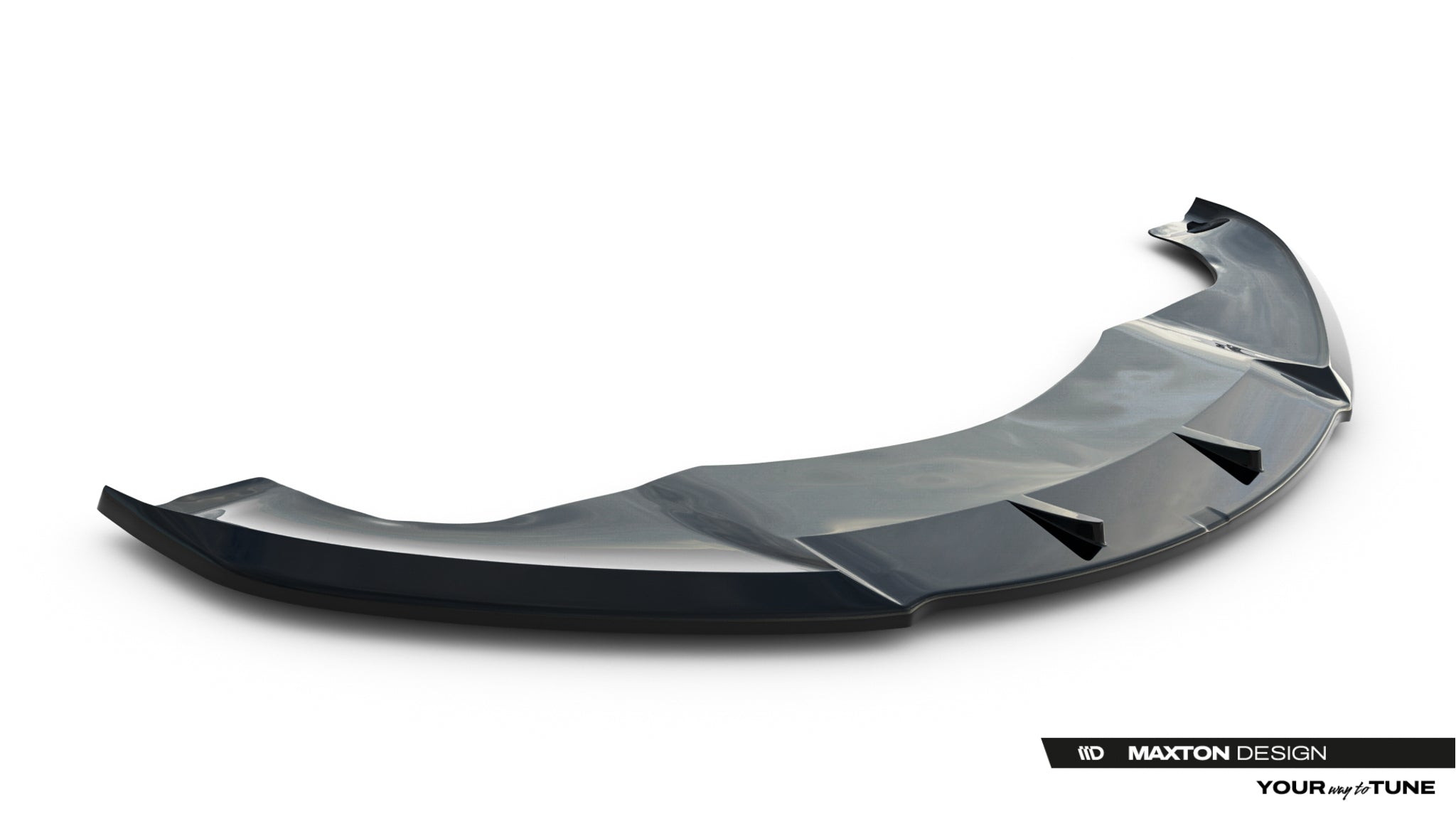 Maxton Design Street+ Spoilerlippe Front Ansatz V.1 passend für Tesla Model S Mk1 schwarz Hochglanz