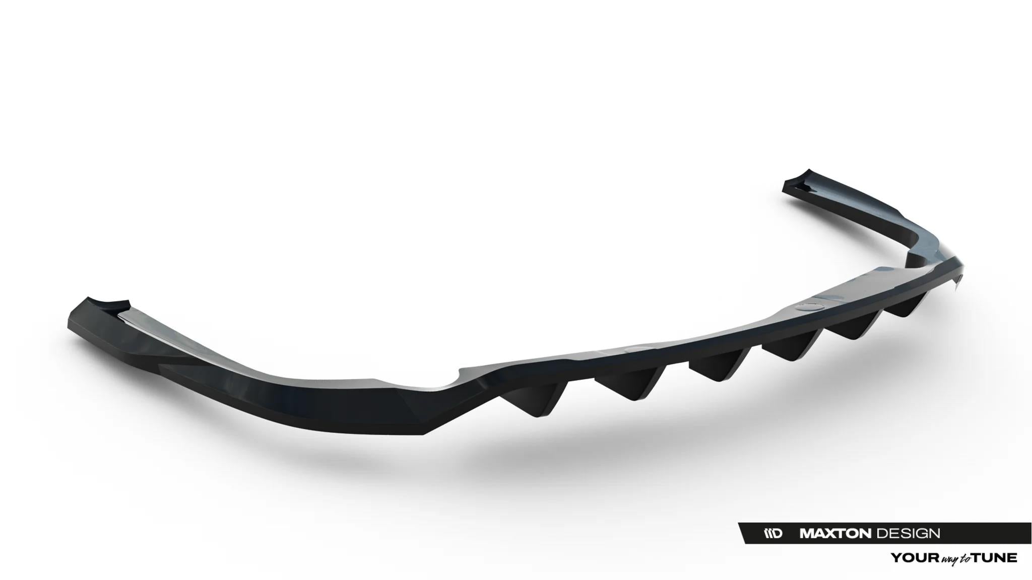 Maxton Design Street+ Mittlerer Diffusor RACE passend für Jeep Grand Cherokee L Mk5 schwarz Hochglanz