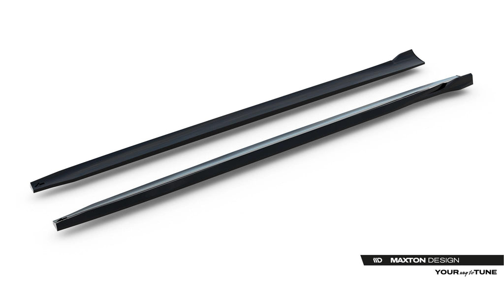 Maxton Design Street+ Seitenschweller Leisten passend für Mercedes-AMG E53 Limousine / Kombi W214 schwarz Hochglanz