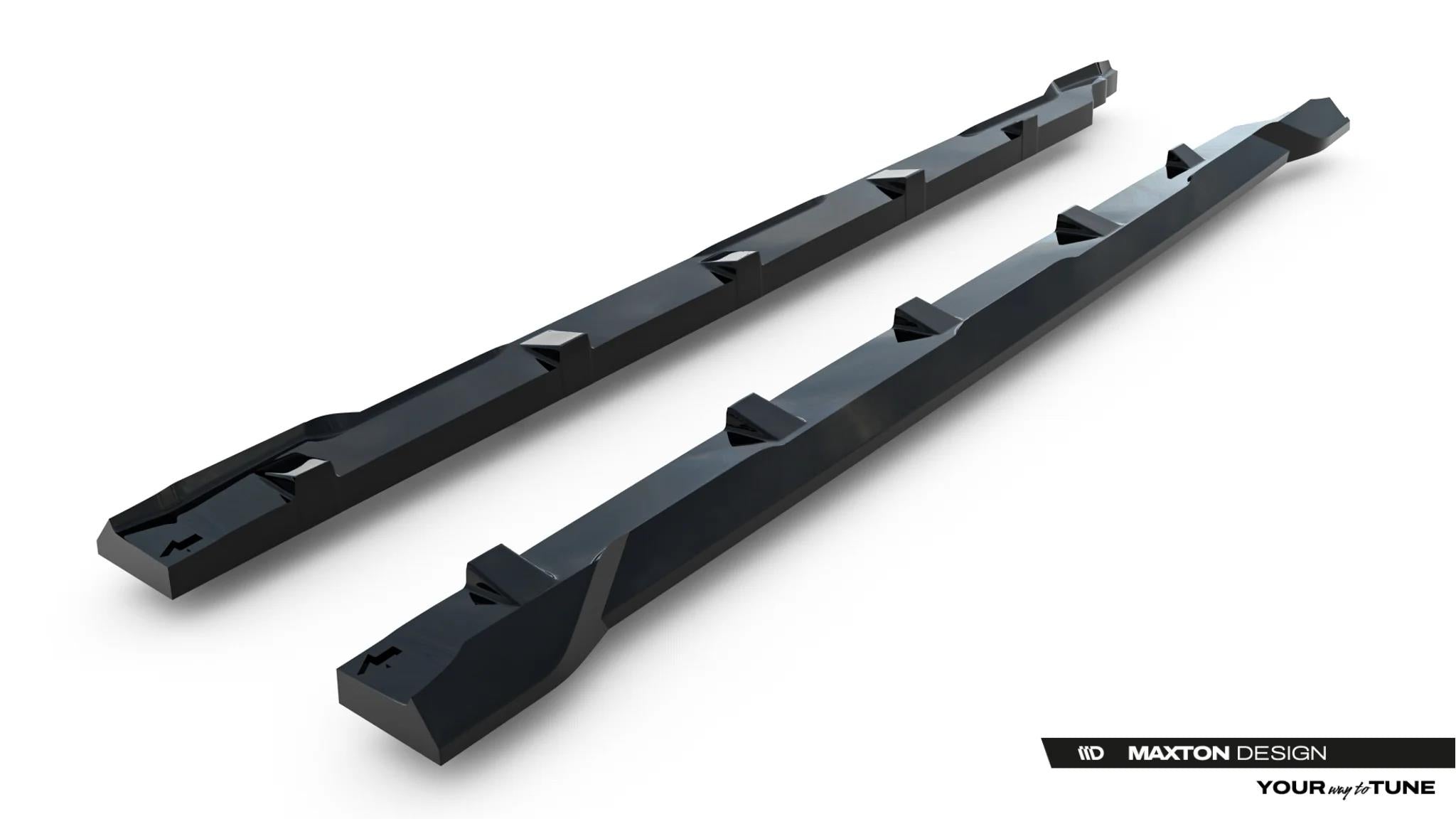 Maxton Design Street+ Seitenschweller Leisten Passend für Dacia Duster Mk3 Schwarz Hochglanz