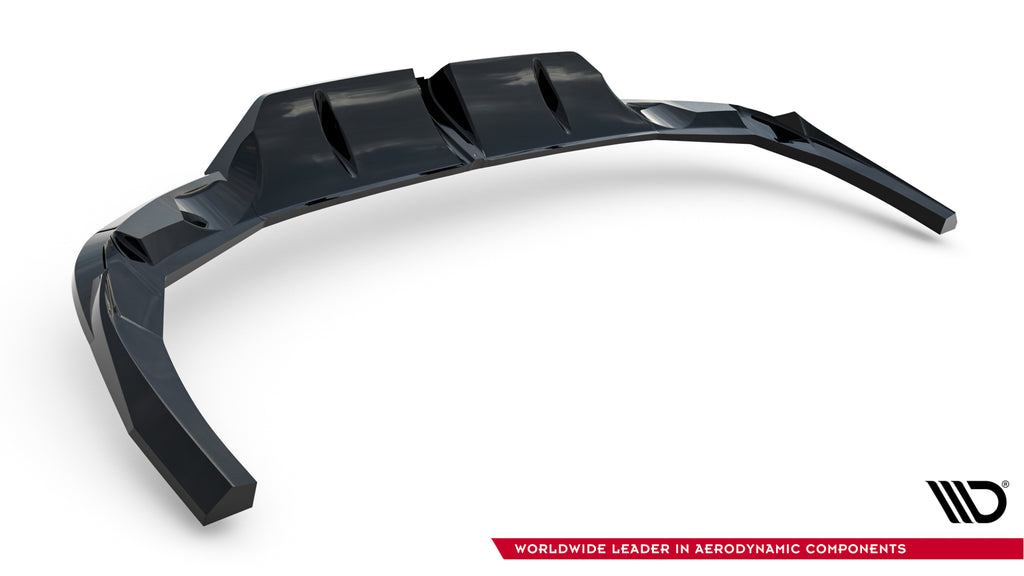 Maxton Design Street+ Mittlerer Diffusor RACE passend für V.1 Audi RS3 Limousine 8Y Facelift schwarz Hochglanz