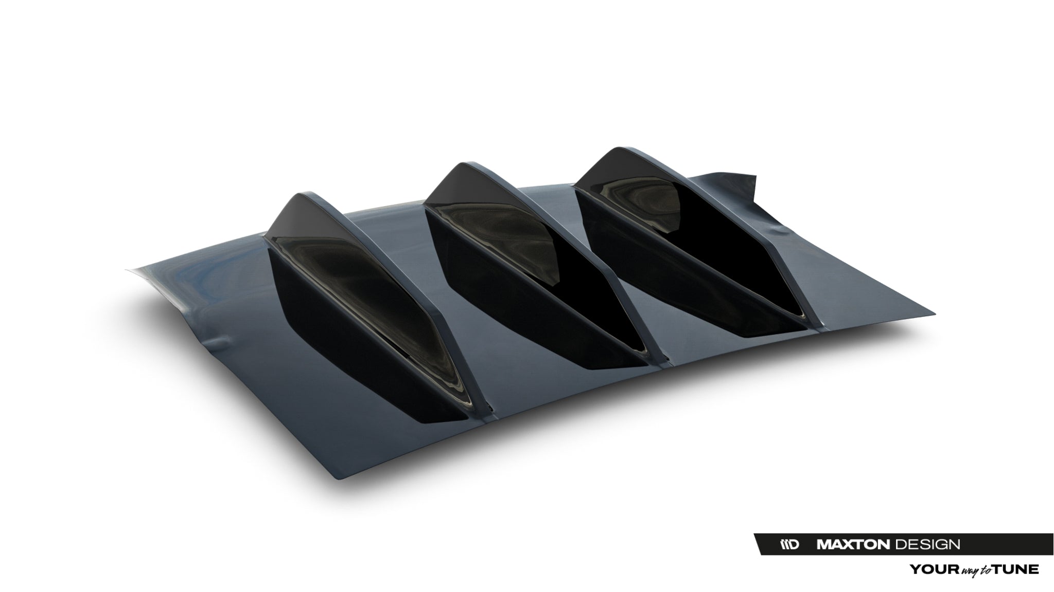 Maxton Design Diffusor Heck Ansatz passend für Tesla Model S Mk1 schwarz Hochglanz