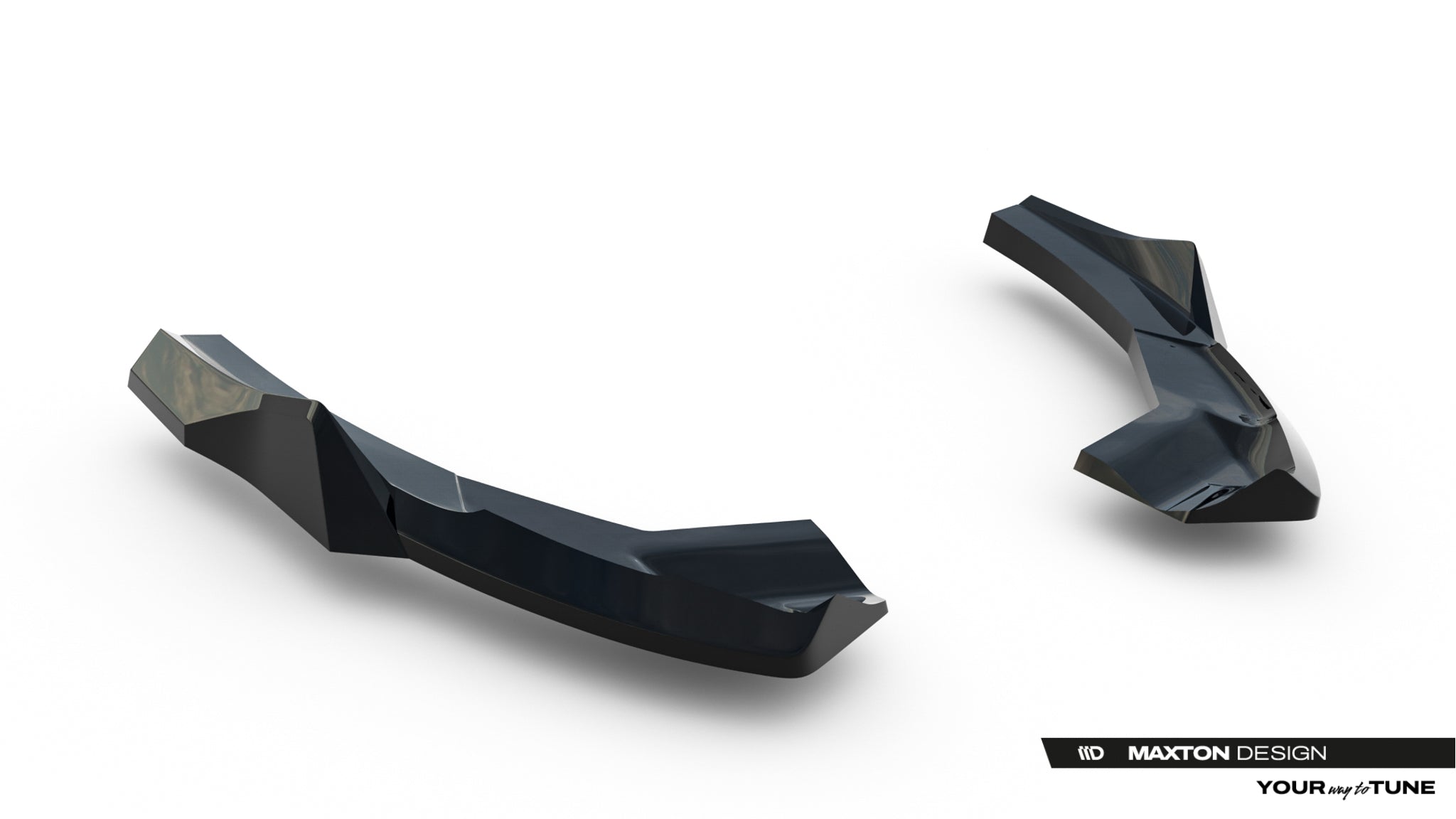 Maxton Design Heck Ansatz Flaps Diffusor V.3 passend für Audi RS3 Sportback 8Y Facelift schwarz Hochglanz