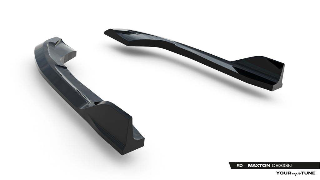 Maxton Design Heck Ansatz Flaps Diffusor V.2 passend für VW Golf R Variant Mk8 / Mk8 Facelift schwarz Hochglanz