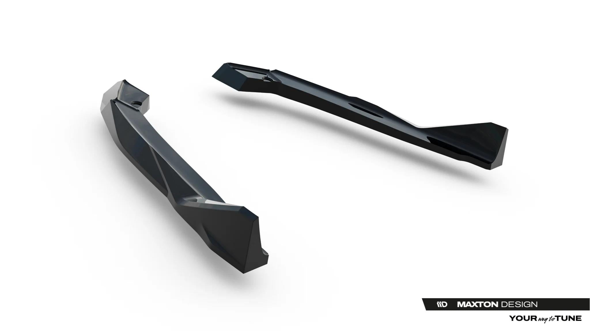 Maxton Design Heck Ansatz Flaps Diffusor V.2 passend für BMW M5 F90 schwarz Hochglanz