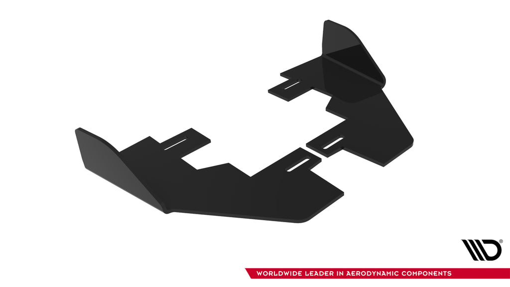 Maxton Design Hintere Seiten Flaps V.2 passend für BMW 1er M-Paket F70 schwarz Hochglanz
