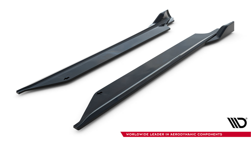Maxton Design Street+ Seitenschweller Leisten V.2 passend für Porsche 911 Carrera Sport Design 992 schwarz Hochglanz