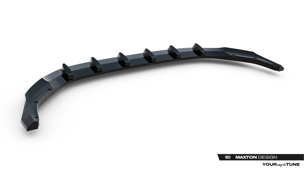 Maxton Design Street+ Spoilerlippe Front Ansatz V.2 passend für Skoda Kodiaq Sportline Mk2 schwarz Hochglanz