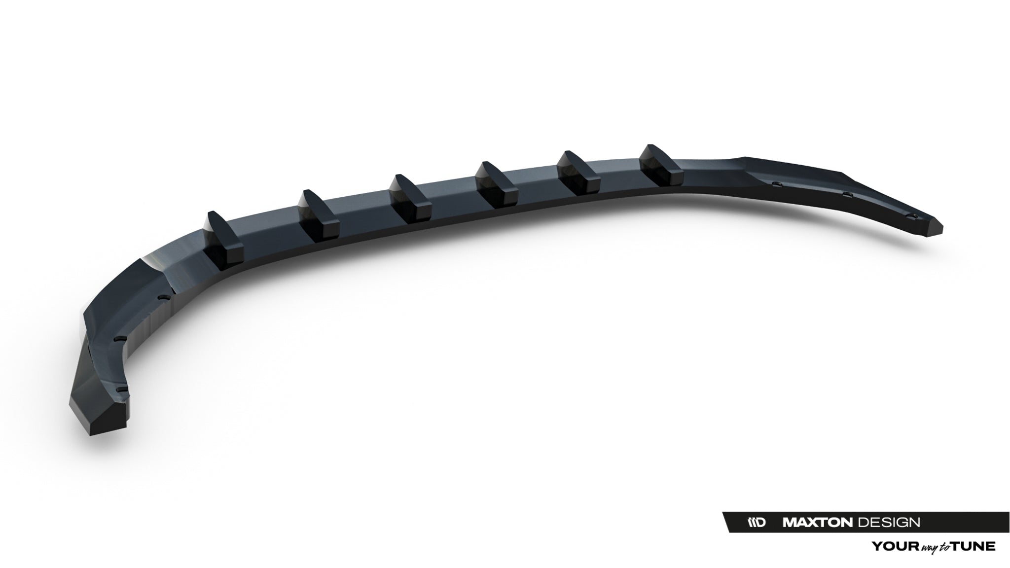 Maxton Design Street+ Spoilerlippe Front Ansatz V.2 passend für Skoda Kodiaq Sportline Mk2 schwarz Hochglanz